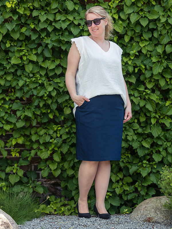 COPENHAGEN - Plus Size Skirt fra Sandgaard