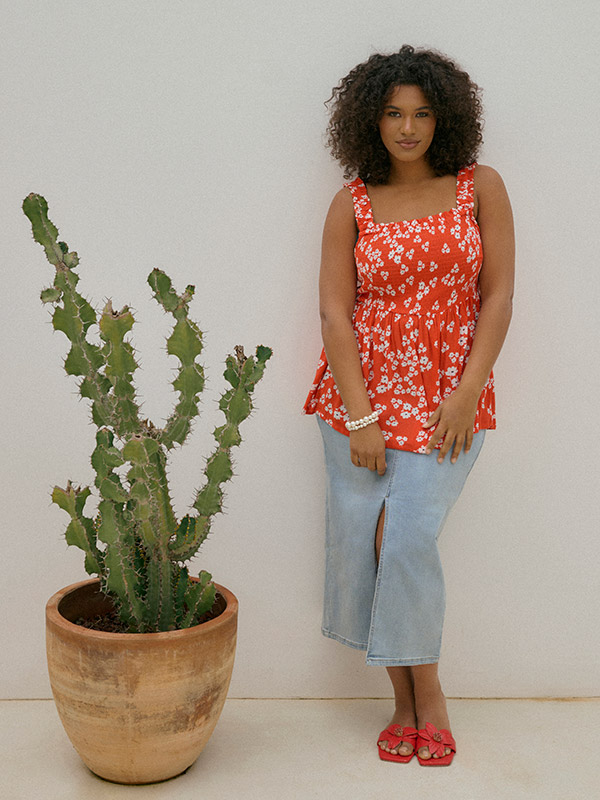 KCAMI - Plus Size Top fra Kaffe Curve