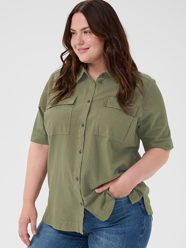 KCNANA - Plus Size Overhemd fra Kaffe Curve