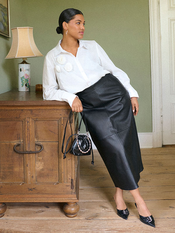 KCELSINA - Plus Size Skirt fra Kaffe Curve