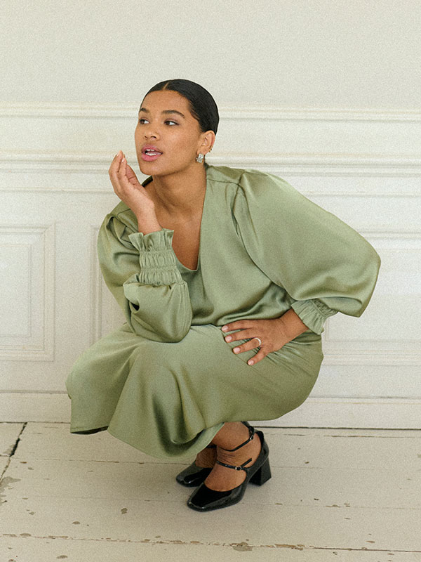 KCHILLA - Plus Size Skirt fra Kaffe Curve