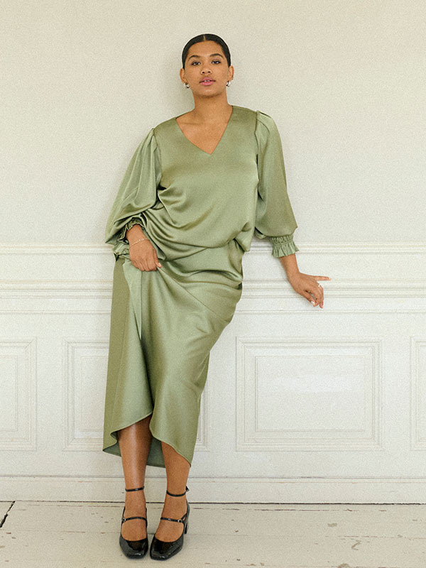 KCHILLA - Plus Size Skirt fra Kaffe Curve