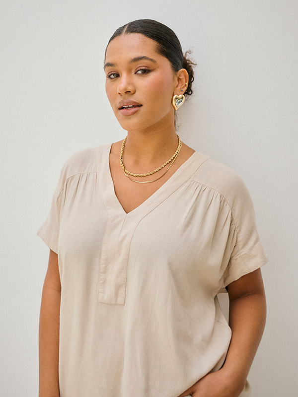 KCMILLE - Plus Size Blouse fra Kaffe Curve