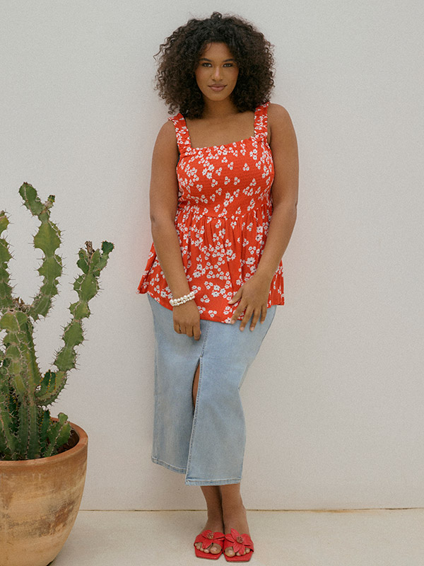 KCSINA - Plus Size Skirt fra Kaffe Curve