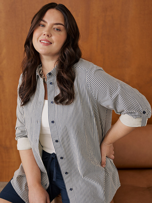 KCNANA - Plus Size Overhemd fra Kaffe Curve