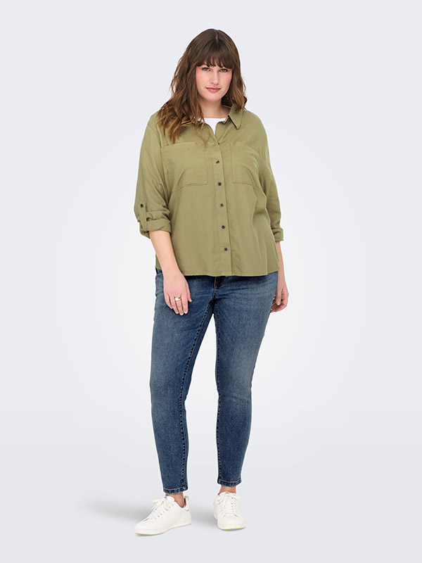 CARYASMIN-CARO - Plus Size Overhemd fra Only Carmakoma