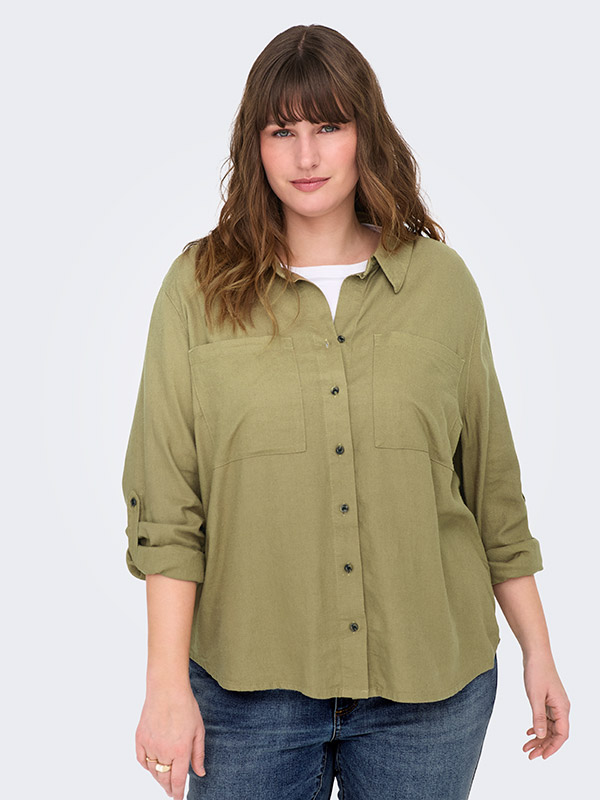 CARYASMIN-CARO - Plus Size Overhemd fra Only Carmakoma