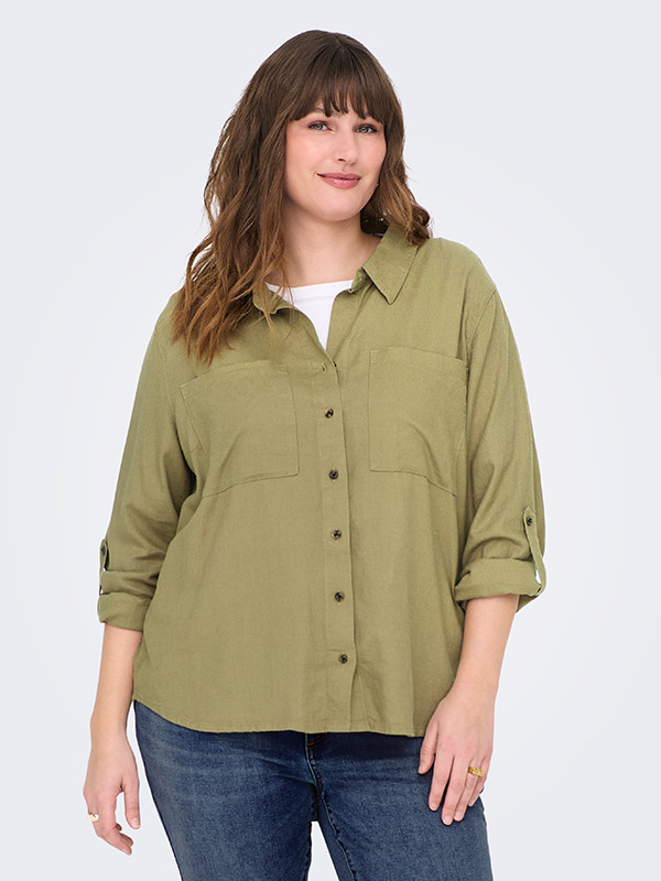 CARYASMIN-CARO - Plus Size Overhemd fra Only Carmakoma