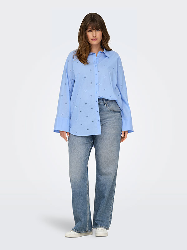 CARNEW - Plus Size Overhemd fra Only Carmakoma