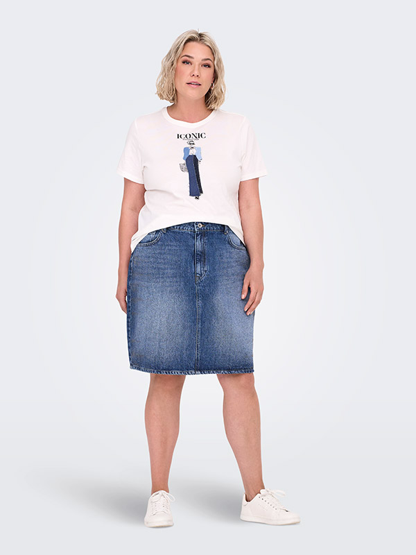 CARSTELLA - Plus Size Skirt fra Only Carmakoma