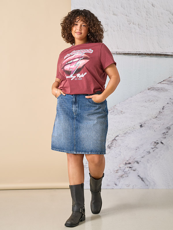 CARSTELLA - Plus Size Skirt fra Only Carmakoma