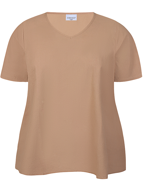 ZH-AMIN - Plus Size T-shirt fra Zhenzi