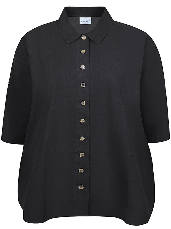 ZH-AMIN - Plus Size Overhemd fra Zhenzi