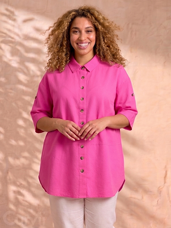 ZH-AMIN - Plus Size Overhemd fra Zhenzi