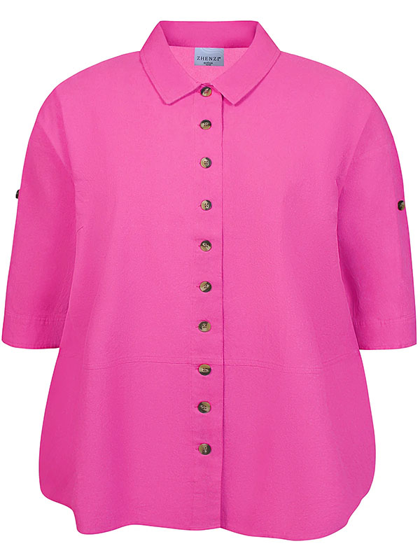 ZH-AMIN - Plus Size Overhemd fra Zhenzi