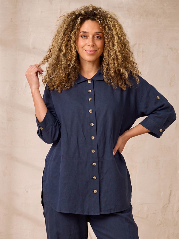 ZH-AMIN - Plus Size Overhemd fra Zhenzi