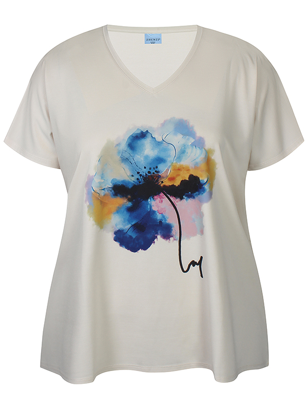 ZH-CHLOE - Plus Size T-shirt fra Zhenzi