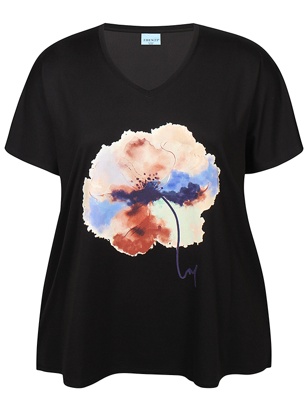 ZH-CHLOE - Plus Size T-shirt fra Zhenzi