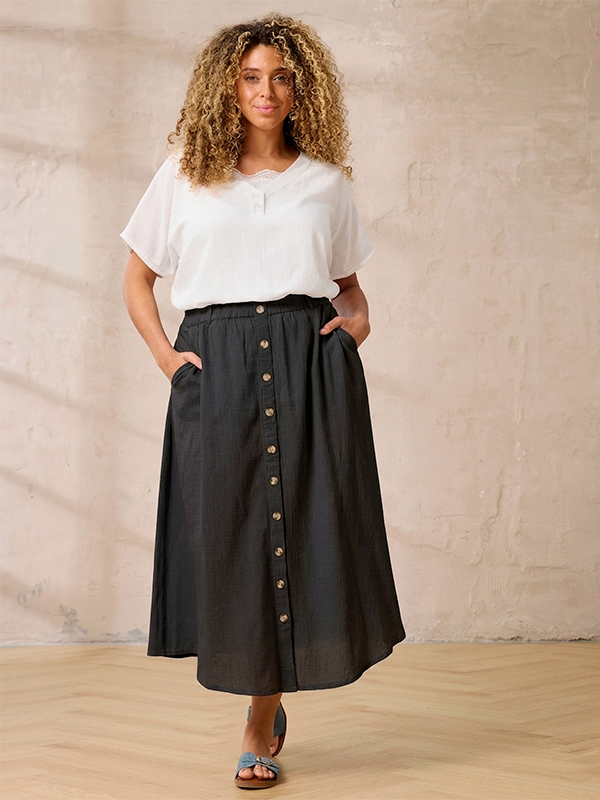 ZH-HYLA - Plus Size Skirt fra Zhenzi