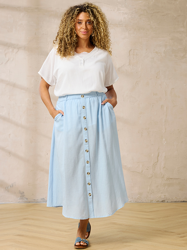 ZH-HYLA - Plus Size Skirt fra Zhenzi