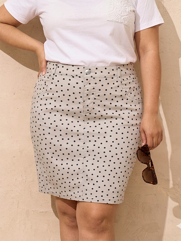 ZH-BOYER - Plus Size Skirt fra Zhenzi