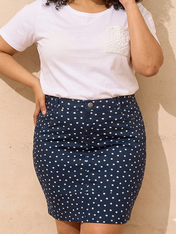 ZH-BOYER - Plus Size Skirt fra Zhenzi