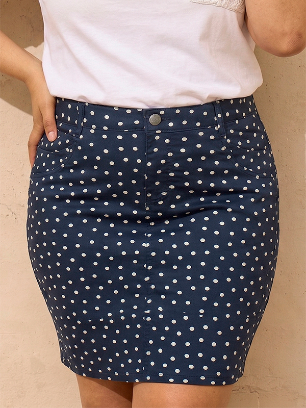 ZH-BOYER - Plus Size Skirt fra Zhenzi