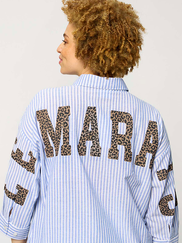 ZH-MABEL1569-SHIRT3/4 - Plus Size Tunic fra Zhenzi