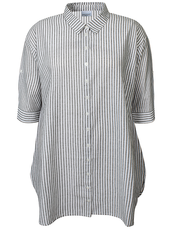 ZH-MABEL1569-SHIRT3/4 - Plus Size Tunic fra Zhenzi