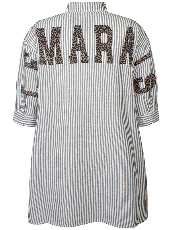 ZH-MABEL1569-SHIRT3/4 - Plus Size Tunic fra Zhenzi