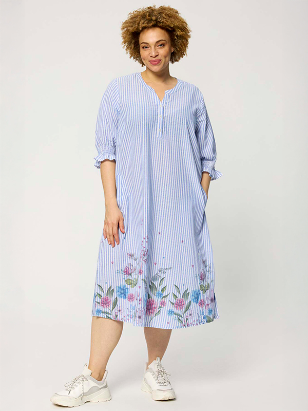 ZH-MABEL1570-DRESS3/4 - Plus Size Jurk fra Zhenzi