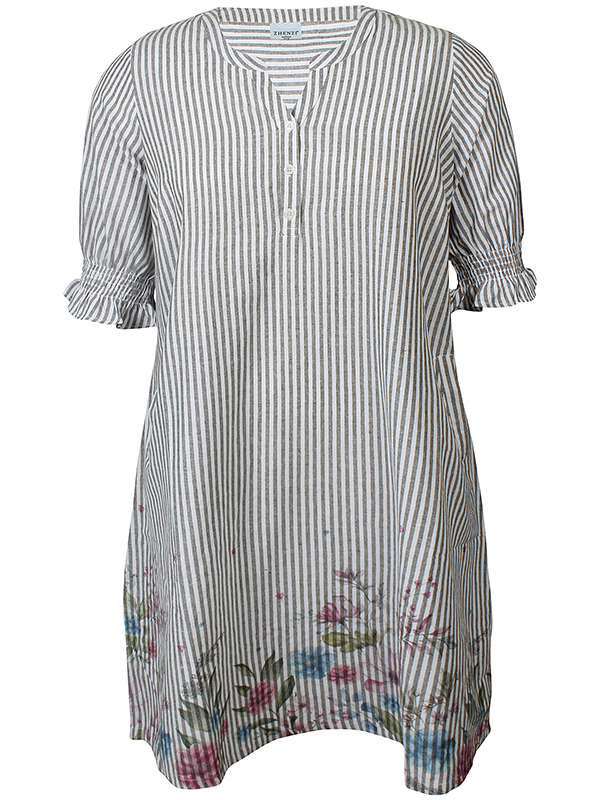 ZH-MABEL1570-DRESS3/4 - Plus Size Jurk fra Zhenzi