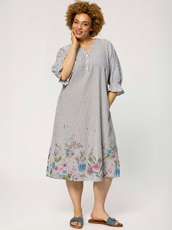 ZH-MABEL1570-DRESS3/4 - Plus Size Jurk fra Zhenzi