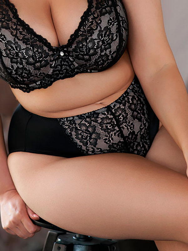 DIANA HIGH CUT - Plus Size Slip fra Plaisir