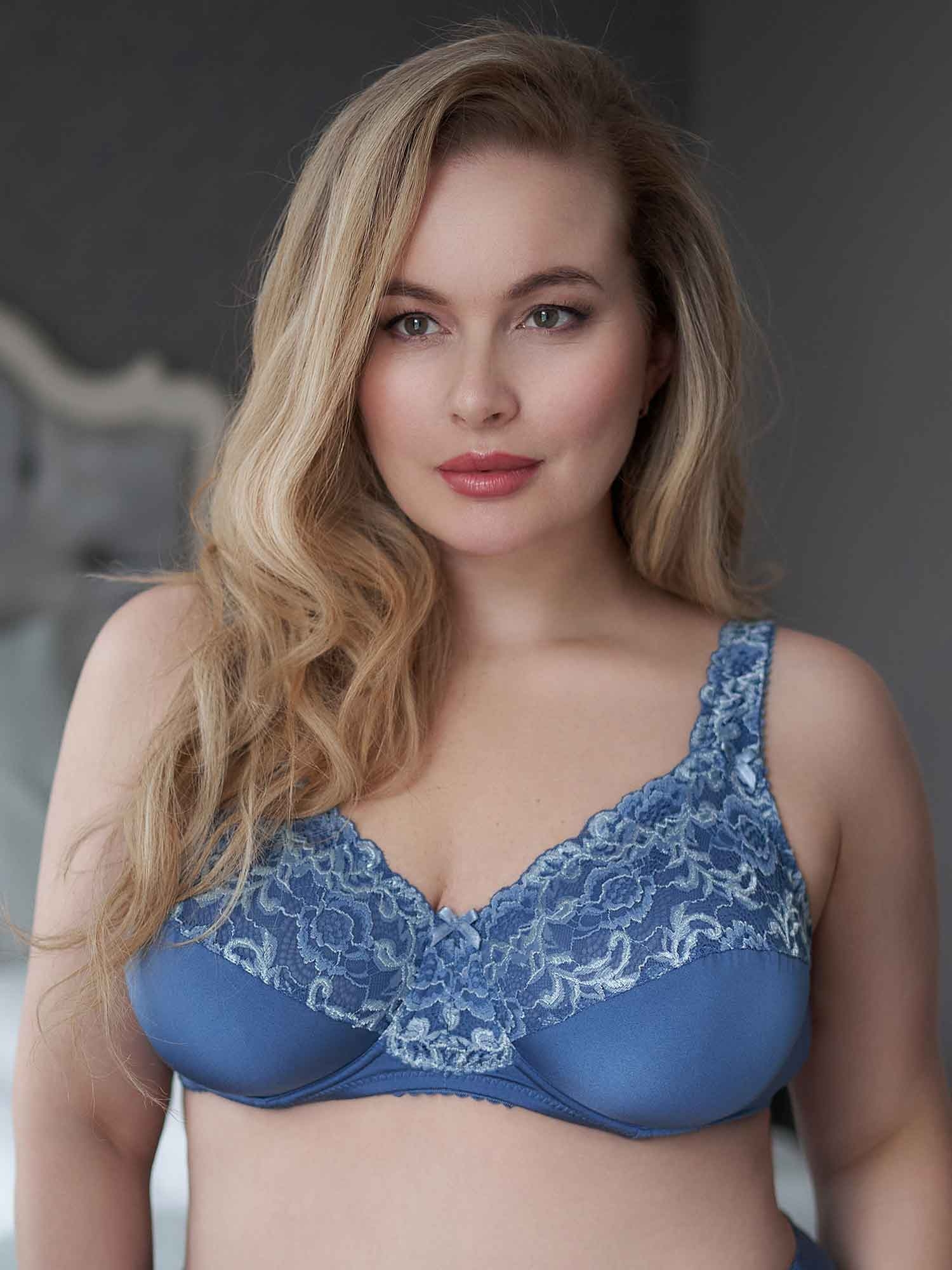 BEATE PLAIN - Plus Size Bh met beugel fra Plaisir
