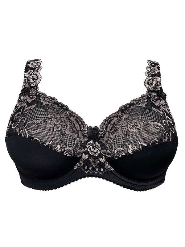 BEATE PLAIN - Plus Size Bh met beugel fra Plaisir