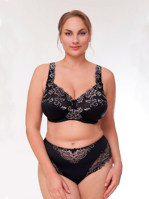 BEATE PLAIN - Plus Size Bh met beugel fra Plaisir