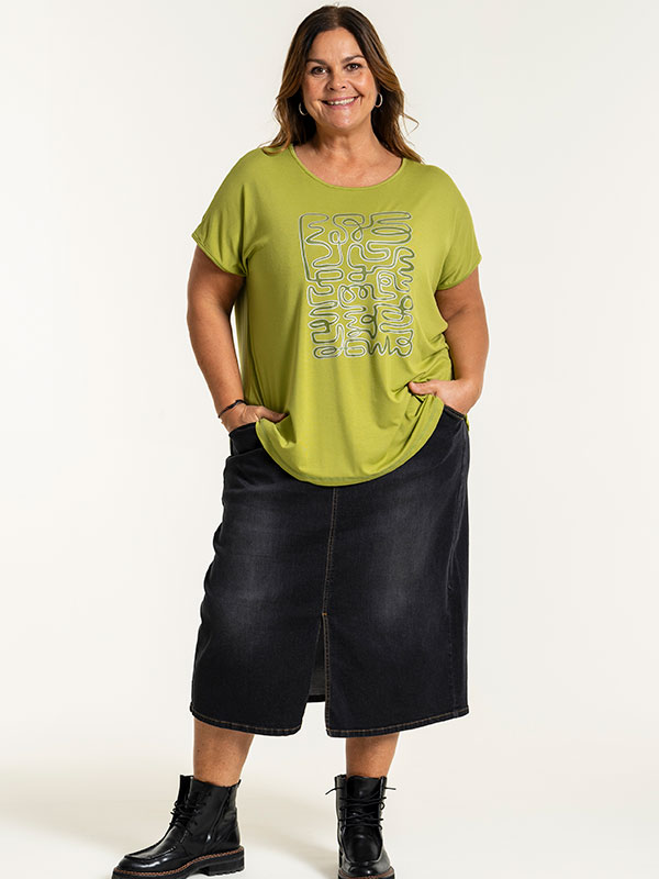 ALENA - Plus Size Skirt fra Gozzip