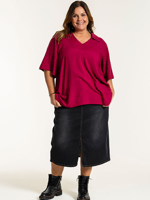 ALENA - Plus Size Skirt fra Gozzip