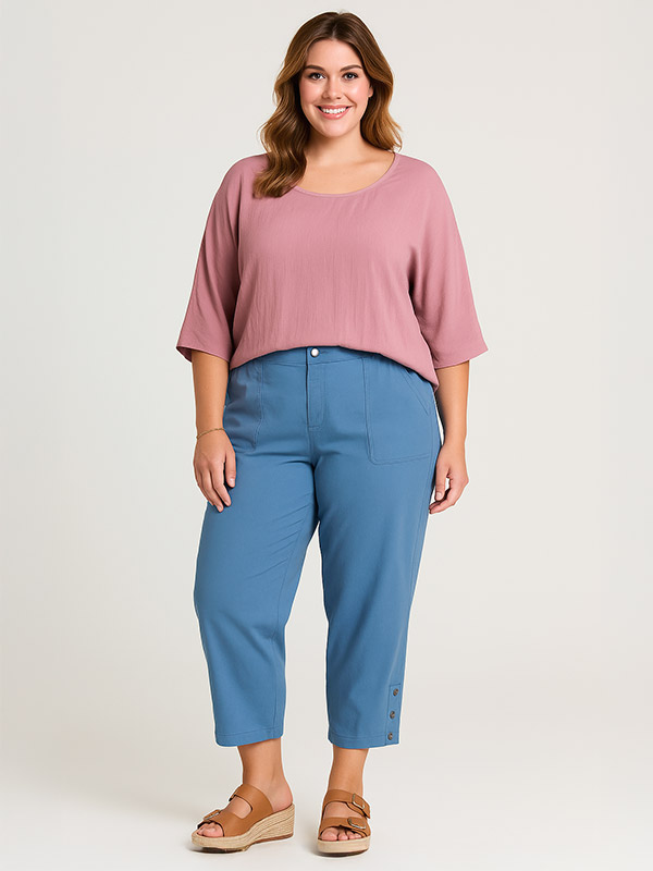 CLARA - Plus Size Broek fra Gozzip