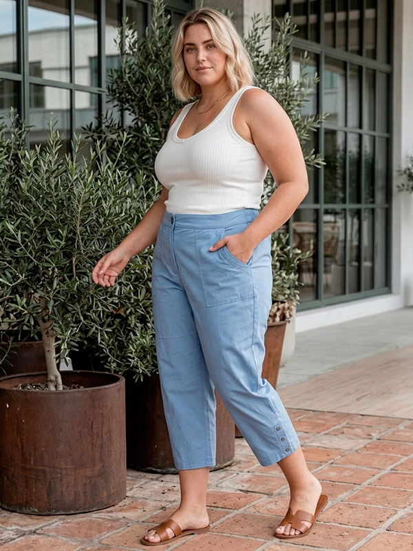 CLARA - Plus Size Broek fra Gozzip