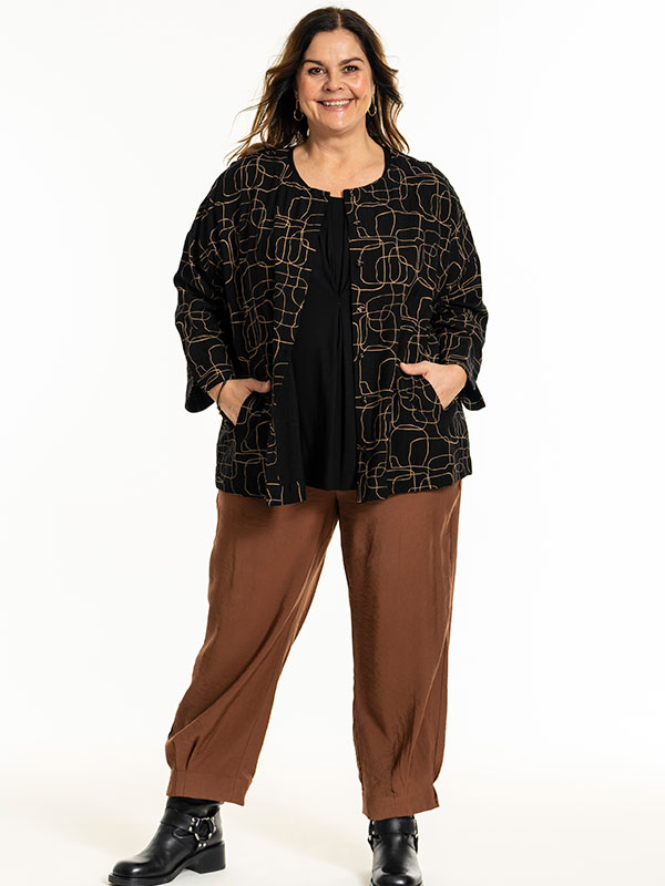 ANNBRIT - Plus Size Overhemd fra Gozzip