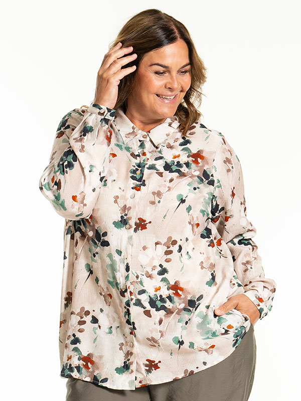 KARINA - Plus Size Overhemd fra Gozzip