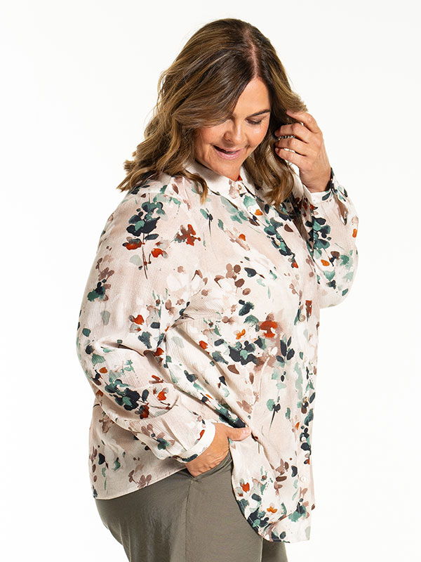 KARINA - Plus Size Overhemd fra Gozzip