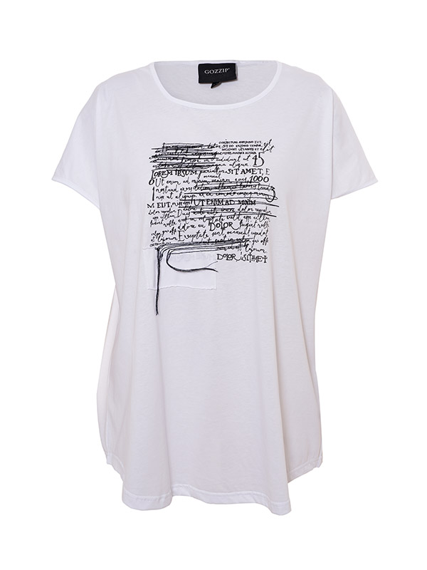 LILIAN - Plus Size T-shirt fra Gozzip Black