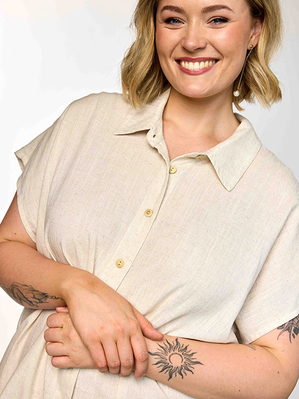 GKAISA - Plus Size Overhemd fra Gozzip