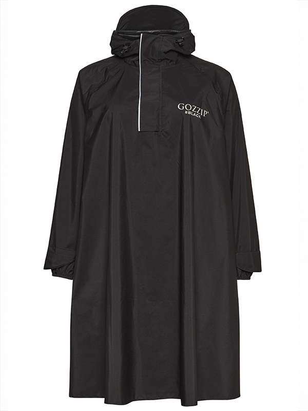 RAIN - Plus Size Poncho fra Gozzip Black