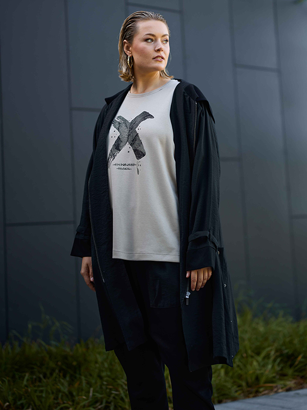 GTINE - Plus Size T-shirt fra Gozzip Black