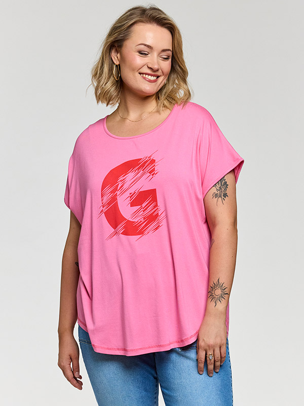 GGITTE - Plus Size T-shirt fra Gozzip