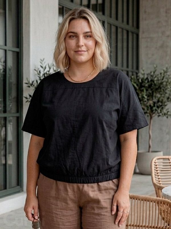 GGEMMA - Plus Size Blouse fra Gozzip Black